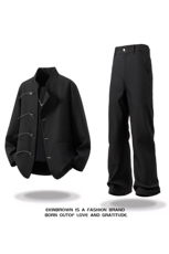 西服盘扣式96%绦纶4%氨纶M-5XL大码XF77071P85控128西裤78151P45，男装西服，星座227-7