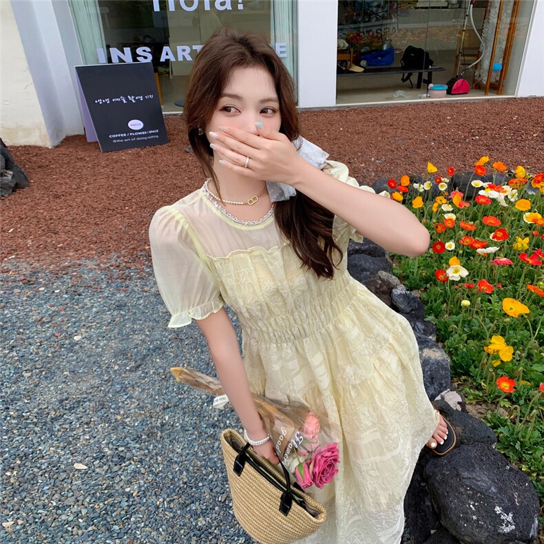 夏季新品！天丝拼接刺绣度假风连衣裙95130-208A-P165-K250,女装连衣裙,浙宝208A