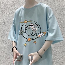 HT73142-P22华夫格t恤男短袖男大码五分袖大皂风，男装T恤，电商A040
