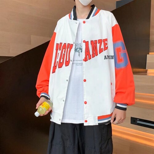 潮流夹克潮男春季棒球领夹克J9057P38图片