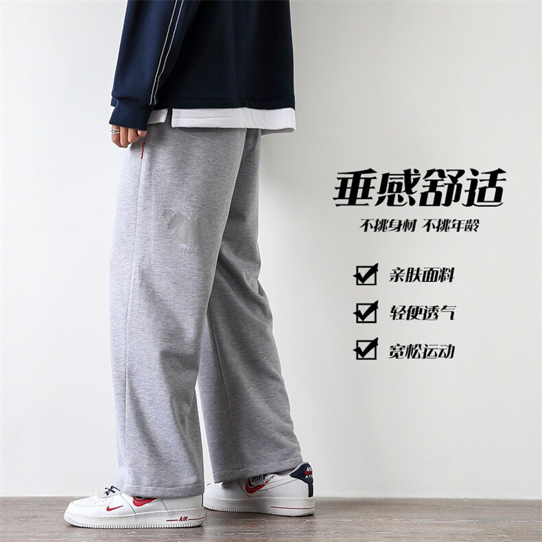 2021秋季新港风白墙日系大码男蝴蝶反光印花直筒休闲卫裤K2071P40,男装休闲裤,电商A001