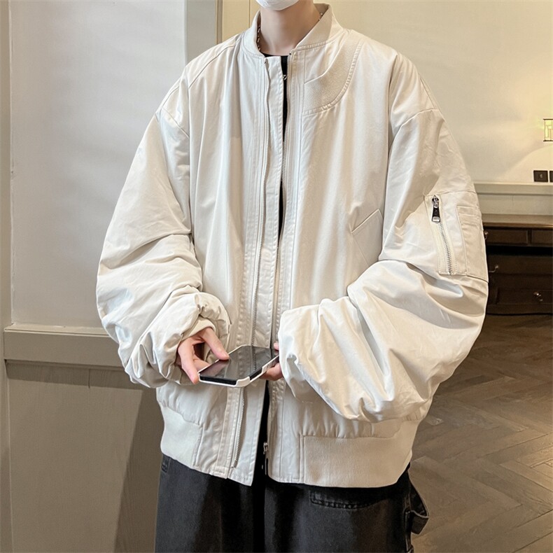 飞行员夹克男解构设计棒球领短外套男XH24-P70,男装夹克,电商B367