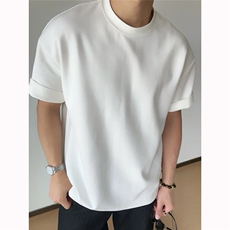 240克全棉双纱光板短袖纯色特价T恤打底衫Y2235-特P14-4XL5XL+1，男装T恤，星座610B-1
