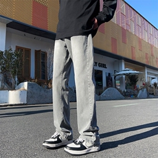 ！2025春季新款男士弹力牛仔裤水泥灰小直筒裤NZ2401特P38，男装牛仔裤，电商B220