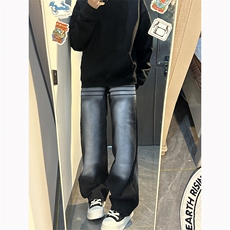 B221美式ins高街暗黑重工艺宽松直筒牛仔裤LK23125-P65控88，男装牛仔裤，电商B221