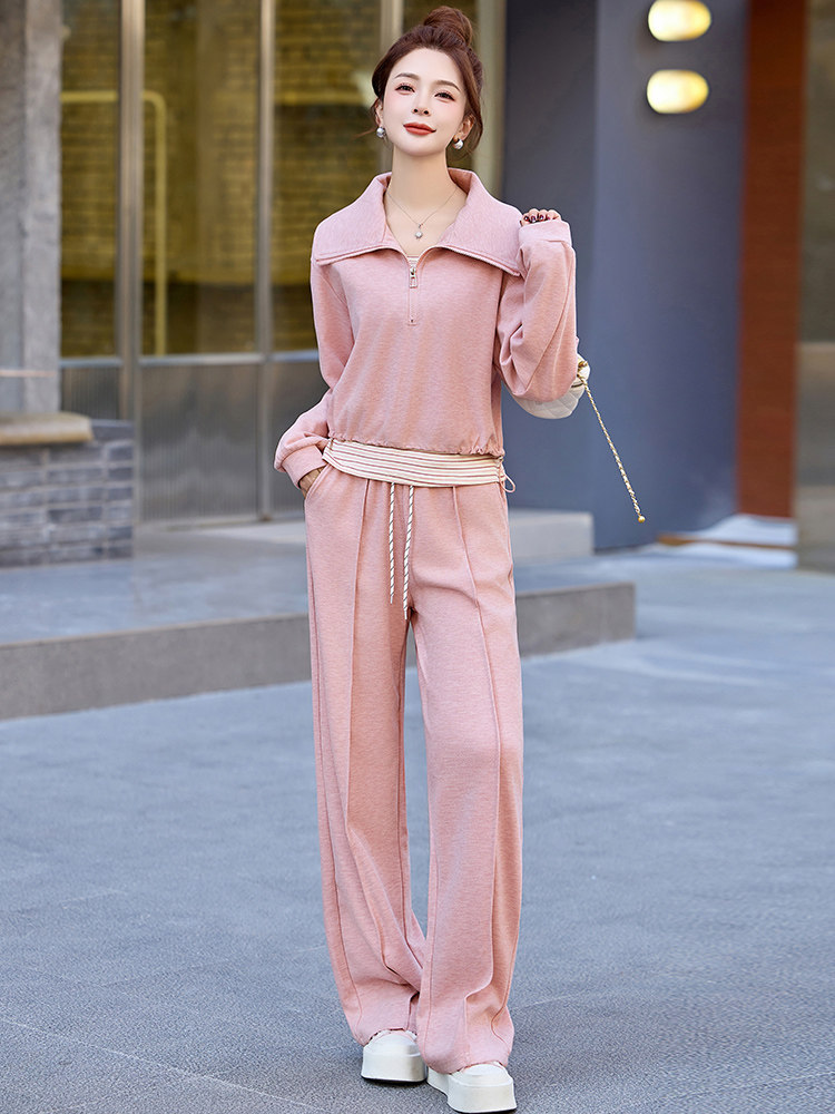卫衣套装女2025开春超火甜美休闲洋气时尚减龄韩系搭配三件一整套,商品下架区,韩然一族