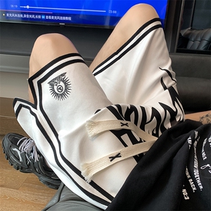 美式印花休闲短裤男夏薄款透气运动篮球五分裤子XZ514-2-1539-P43图片
