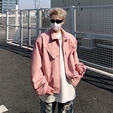 F159-P74现货2024春季新款水洗工装皮外套男潮牌夹克机车服上衣，男装夹克，星座512-6