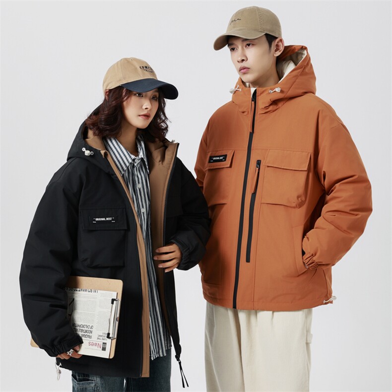 特大码冬潮流胖子连帽保暖加肥加大工装90羽绒服A436-2361-P235,男装羽绒服,电商A436
