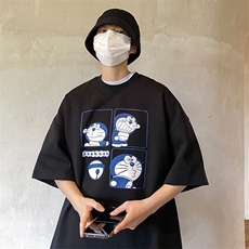 叮当猫青少年重磅短袖夏季初中生大码圆领体恤-JK23211-P25控38，男装T恤，星座605(原A050)