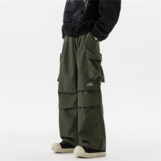 8XL-M刺绣冲锋裤男款大码春秋户外机能登山裤直筒阔腿裤KZ020P50，男装休闲裤，电商B312