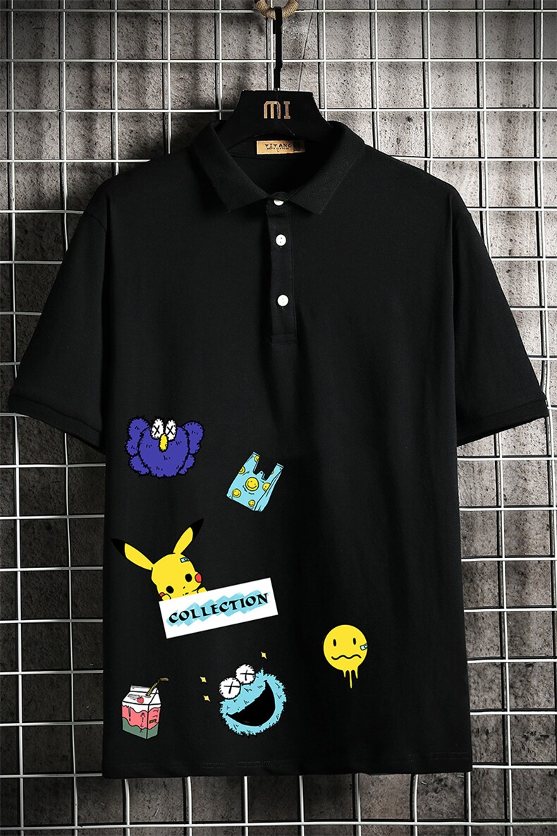 PL57079-P35翻领短袖polo衫男大码胖子半袖t恤男有领保罗衫,男装Polo衫,电商A040A