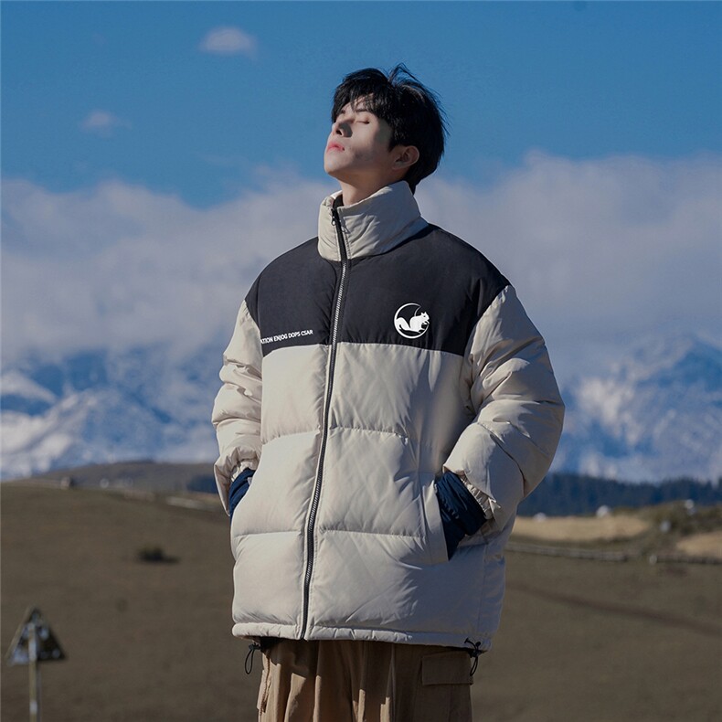 新疆山系松鼠印花时尚保暖休闲立领棉服A247-MY82540特批85控138图片