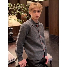 开衫毛衣男款秋冬季高级感老钱风针织衫美式复古外套MY5248，男装针织衫/毛衣，星座516A
