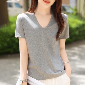 t恤女短袖夏季新款宽松韩版女装百搭休闲圆领半袖体恤女图片