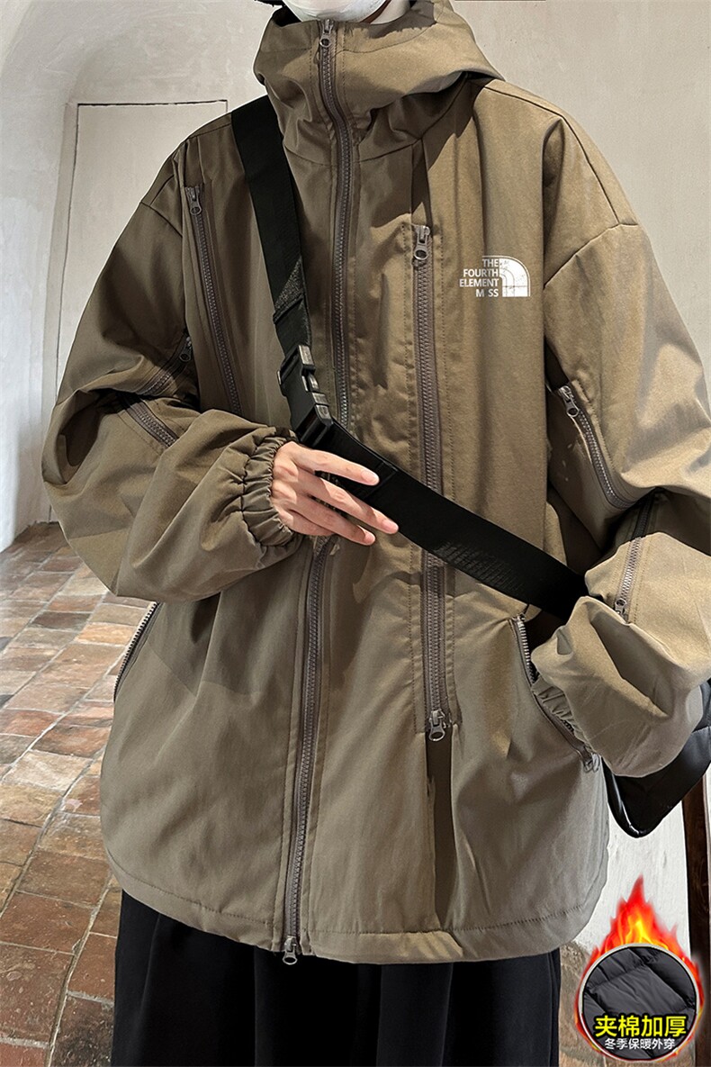冲锋衣！衣男冬季冲锋衣男连帽服袄外套CFMY367-P95,男装棉衣,电商B371