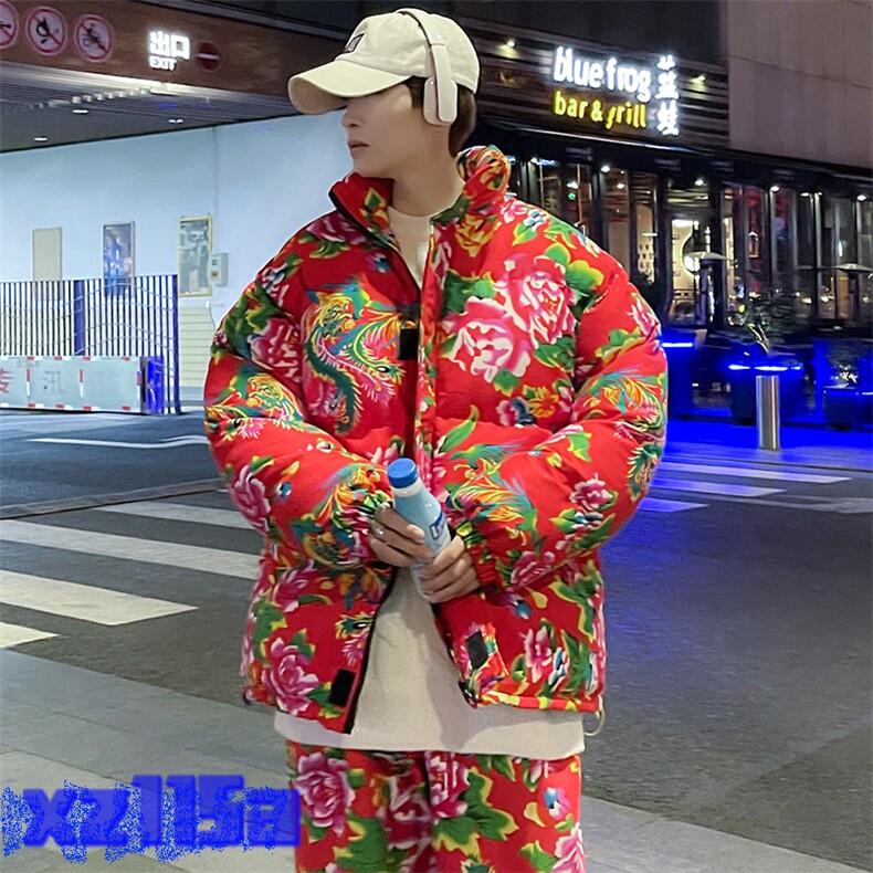 MY203保暖防寒面包服棉衣外套新中式表演出团队服男女大码棉袄潮,男装棉衣,星座115A(原星座507）