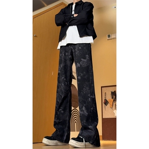 B221 美式ins高街小众印花宽松直筒牛仔裤 LK24384-特P52控88图片