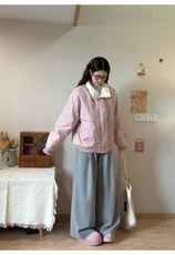 网图羊羔毛毛领棉服派克服男女冬季2025新款立领工装棉衣外套P78，男装棉衣，电商C306-1