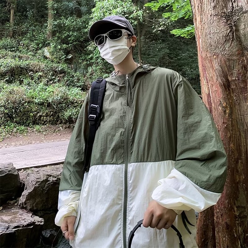 撞色防晒衣女夏季轻薄款开衫外套QJ37P40,男装夹克,星座1116-2