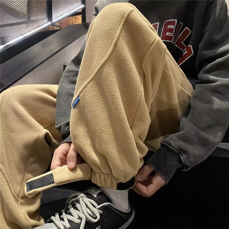 男春季新款休闲裤摇粒绒魔术贴K2933P38图片