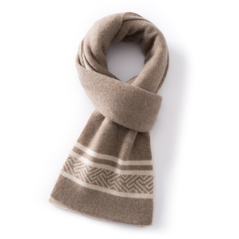 2025年秋季新款提花针织围巾舒适休闲通勤百搭时尚，围巾，臻歆羊绒