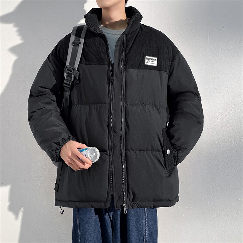 灯芯绒加厚棉衣男冬季立领男士棉服潮流棉袄字母A266-WMY8623-P75,男装棉衣,电商A266