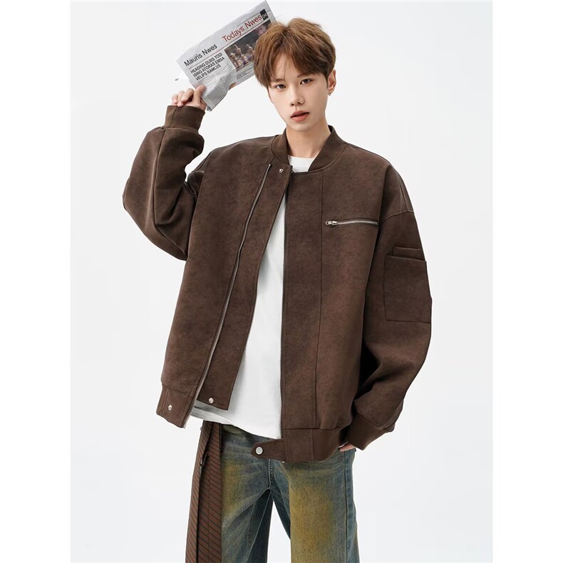 F078#-P76美式cleanfit复古扎染高级感春季夹克外套,男装夹克,电商B323A