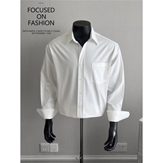 2026宽松休闲男士全棉长袖衬衫 白色 S142/P58 控88,男装衬衫,电商A242,电商基地 2026宽松休闲男士全棉长袖衬衫 白色 S142/P58 控88,男装衬衫,电商A242,电商基地