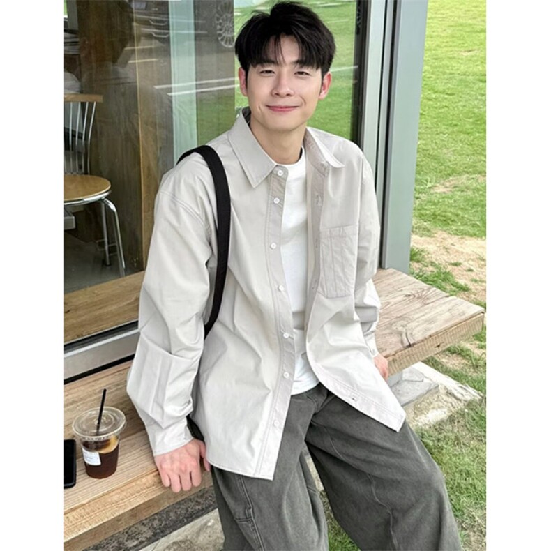 衬衫男长袖秋季新款休闲衣服潮流百搭高级感春秋A079-C3079-P37,男装衬衫,电商A079