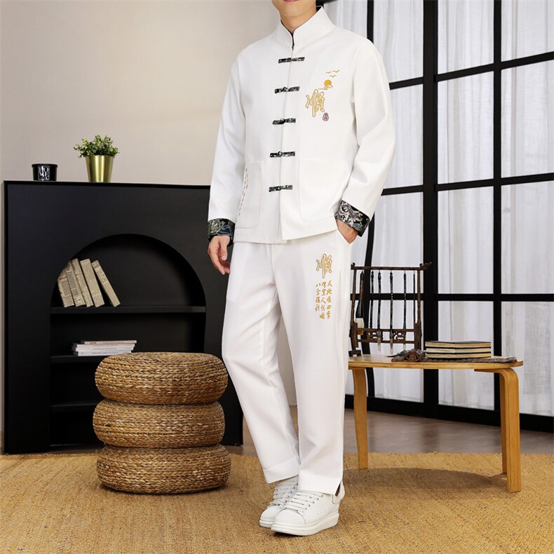 风刺绣套装,男装休闲套装,星座1206-2（原A206-2）