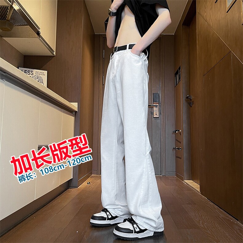 加长版裤子男高个子185cm110牛仔裤微喇直筒休闲KZ002P55加绒P65图片