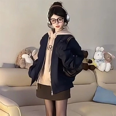 美式复古棒球服外套男女秋冬新款大码显瘦高级感飞行员夹克冲锋衣，男装夹克，星座1210-1