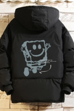 海绵宝宝加厚加绒连帽衣大码服男面包服男砖墙MY16245-P100，男装棉衣，电商A040A