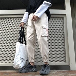 秋季工装休闲裤男束脚裤港风男裤子1304-1-K048P36图片
