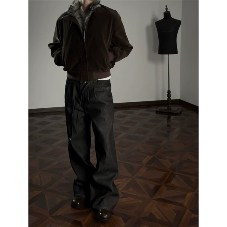 XZ-1005-1-HXD1021-P138-猎装狼王夹克麂皮座山雕正肩立领外套，男装夹克，星座1005-1