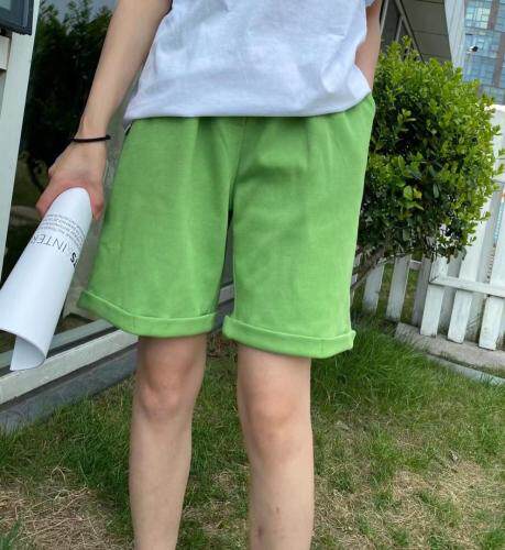 韩版时尚宽松糖果色短裤，女装，Q.P