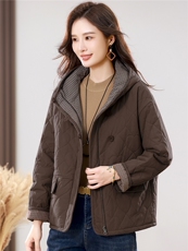 2025冬季时尚休闲夹棉加厚保暖舒适外套，女装棉衣/棉服，独衣靓