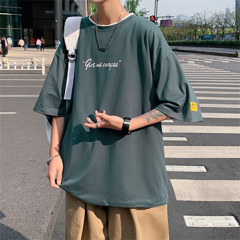 夏季男士短袖T恤简约纯色宽松TC2006-P25,男装T恤,星座717