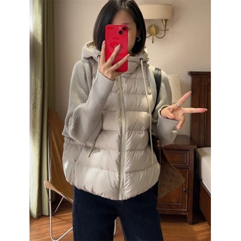 高品质针织袖拼接假两件短款棉服外套羽绒棉衣女冬M555,男装棉衣,星座1116A（原606A-3）
