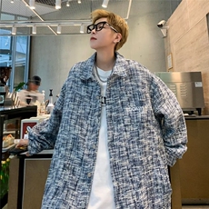 小香风格子外套男士潮牌春季港风痞帅宽松高级感休闲夹克W9278，男装夹克，星座1116A-1（原606A）