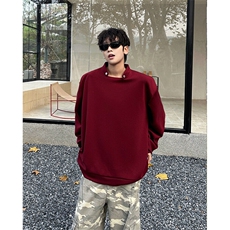亲肤舒适设计高街痞帅潮男打底衫长袖垫肩小众机车卫衣打底P50，男装卫衣，电商B319