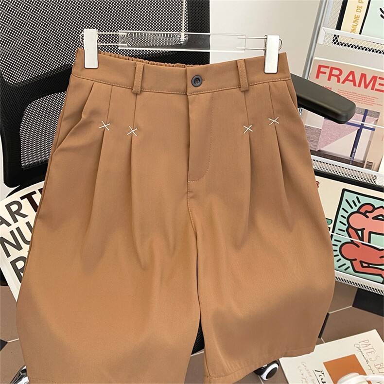 夏季新款美式短裤男薄款设计感小众宽松休闲五分裤子D0359-P35，男装牛仔裤，星座308B-2