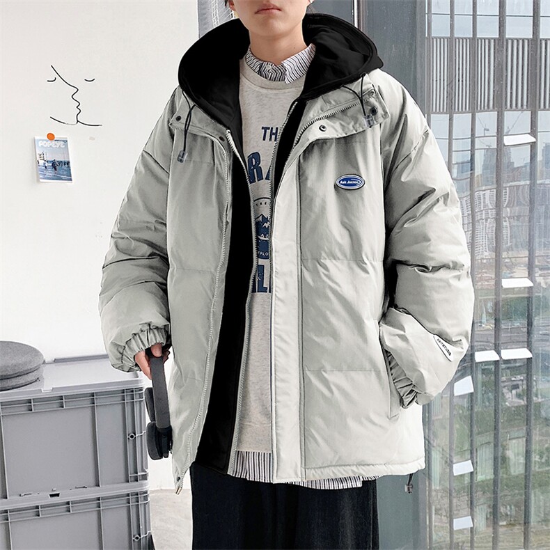 中性风连帽假两件棉服cityboy加厚棉衣男女同款MYM5555-P95图片