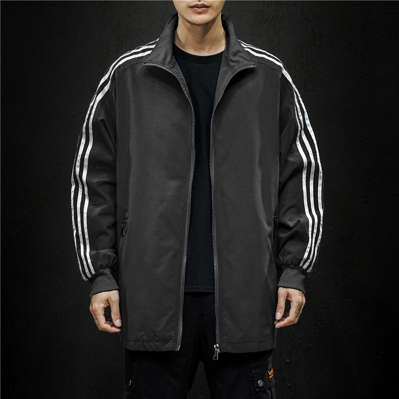 JK2005/P45春装新男士开衫宽松立领夹克男棒球服大码外套男控价69图片