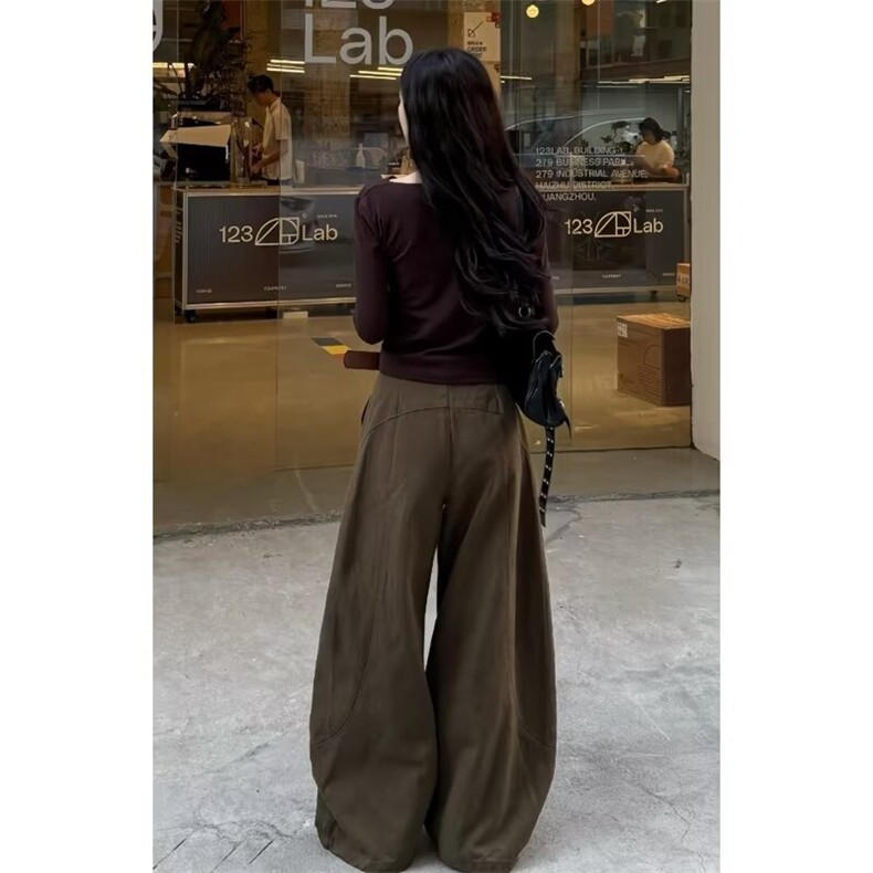 1506/Q2450/P48冬季加绒厚加长版男裤潮美式复古阔腿工装休闲,男装工装外套,星座1506