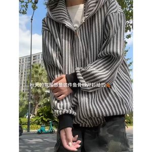 XZ809A/YGW02/P75/控118 重磅雪尼尔小香风开衫连帽卫衣外套图片