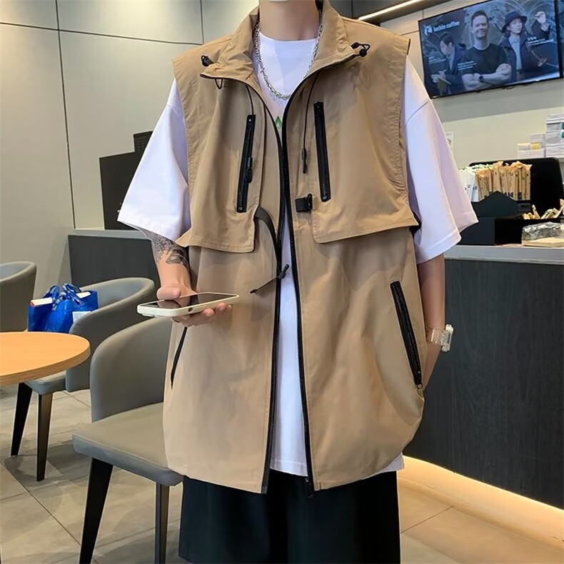 青春流行新款简约夏季男单排扣潮流马甲拉链装饰潮JM160-P46,男装背心/马甲,星座1109-3
