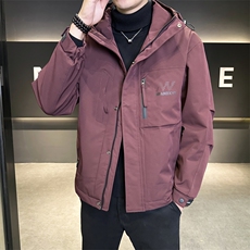 M22P1202025秋冬新款二棉加棉夹克连帽冲风衣男士外套棉服，男装风衣，星座414（原B263）
