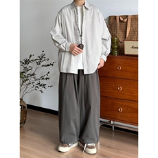 春秋季开衫千鸟格长袖衬衫男女生高级感bf衬衣夹克外套CSJ53，男装夹克，星座516A
